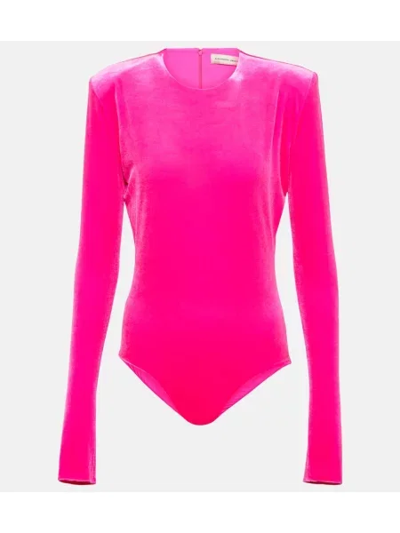 Aksamitny top Alexandre Vauthier różowy