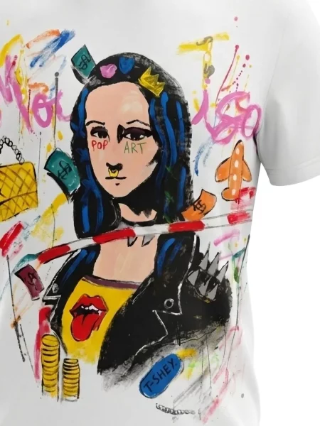 Tricou Not Printed cu imagine alb