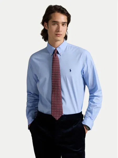 Polo Ralph Lauren Košulja Svijetloplava Custom Fit plava