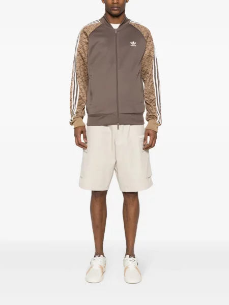 Haftowane sneakersy Adidas Adilette skórzane białe