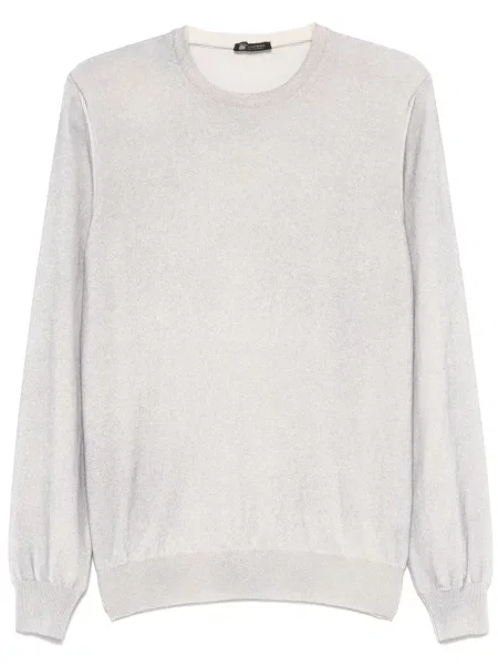 Sweter Colombo z kaszmiru fioletowy