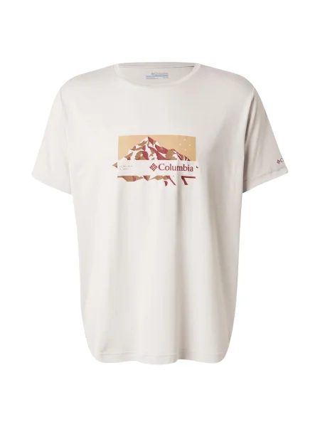 COLUMBIA Tricou funcțional Kwick Hike maro / maro cappuccino / roșu vin alb
