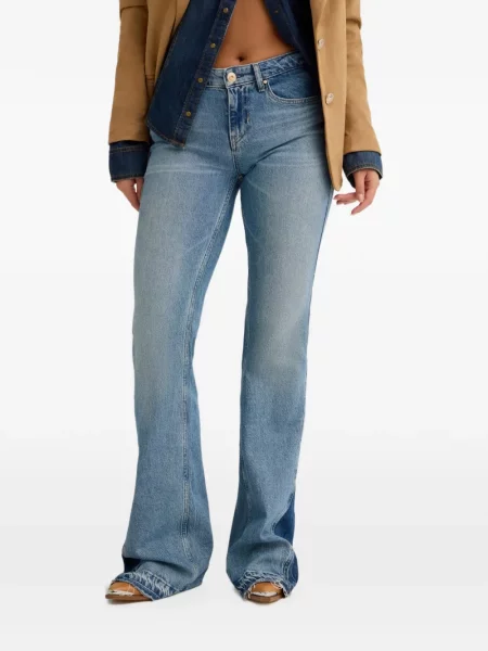 Blugi Guess cu talie joasă albastru
