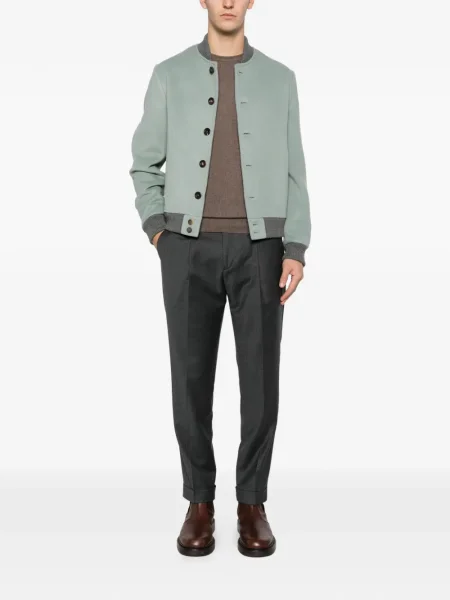 Pulover Woolrich cu decolteu rotund lung maro