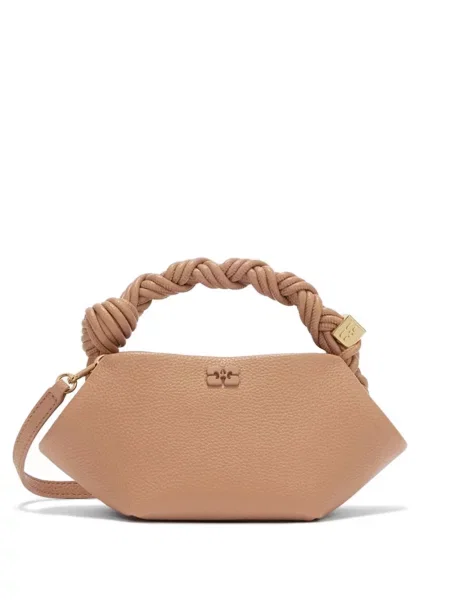 Geantă shopper Ganni maro