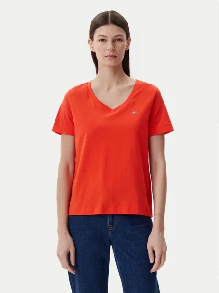 Gant T-Shirt Shield pomarańczowy
