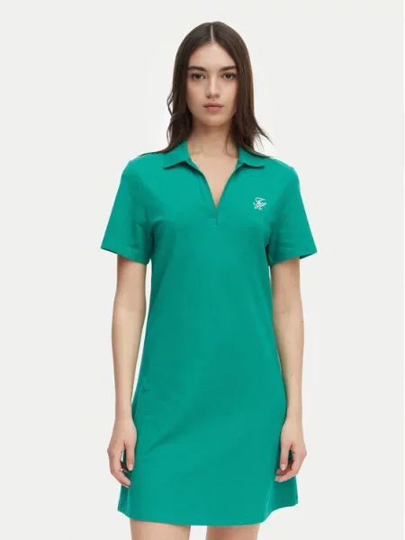 Každodenní šaty Tommy Hilfiger zelené