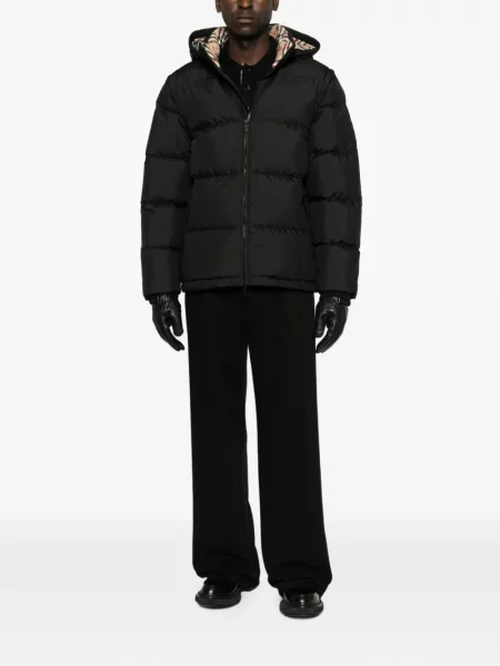 Geacă cu puf Burberry cu autograf negru