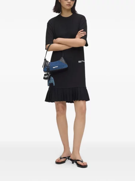 Scurt rochie din denim Karl Lagerfeld Jeans negru