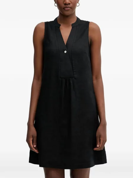 Rochie mini Benetton fără mâneci cu decolteu în V negru