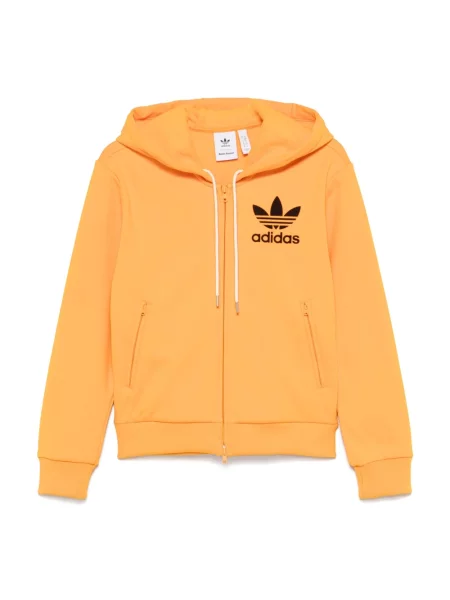 Bluza z kapturem Adidas z kapturem do biegania pomarańczowa