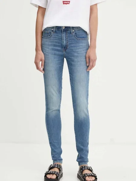 Дънки Levi's HIGH RISE SKINNY синьо