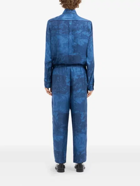 Pantaloni Pierre-louis Mascia cu imagine albastru