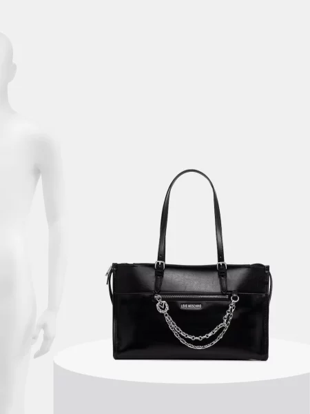 Кожаная сумка Love Moschino