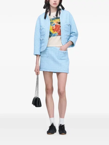 Geacă Marc Jacobs din tweed albastru