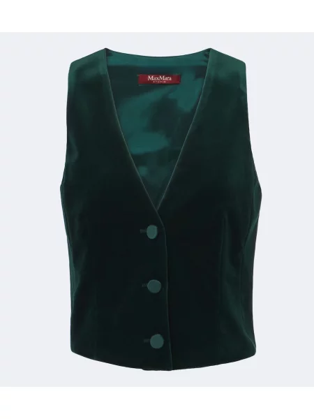 Vestă Max Mara de catifea eleganta verde