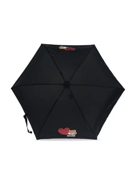 Raštuotas meškiukas supakuotas skėtis Moschino juoda