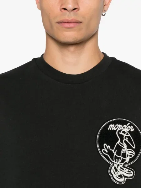 Hanorac Moncler cu broderie negru