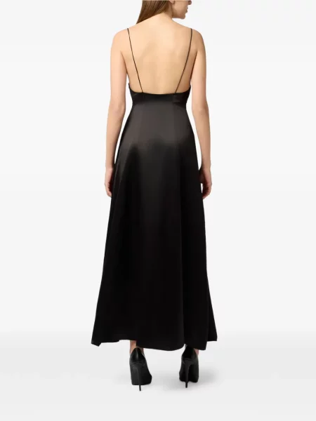 Rochie maxi Philipp Plein cu model floral negru