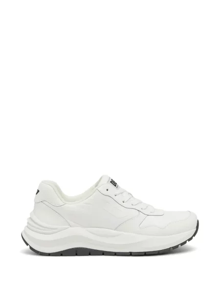 Sneakerși Diesel cu șireturi din dantelă alb