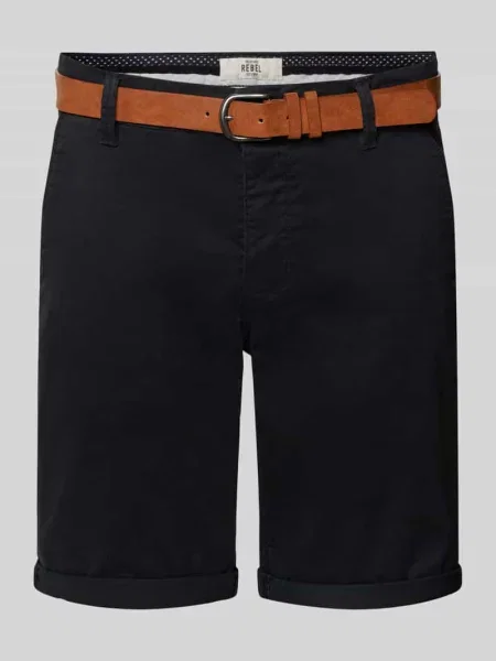 Szorty chinosy o kroju regular fit z model ‘MIKE’ Redefined Rebel czarne