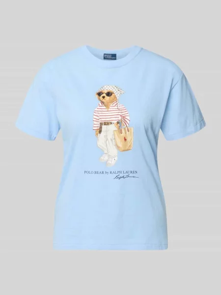 Polo Ralph Lauren Koszulki Kobieta L Knit T-Shirt niebieski