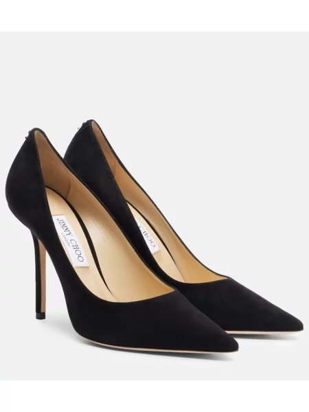 Pantofi cu toc Jimmy Choo din piele de căprioară negru