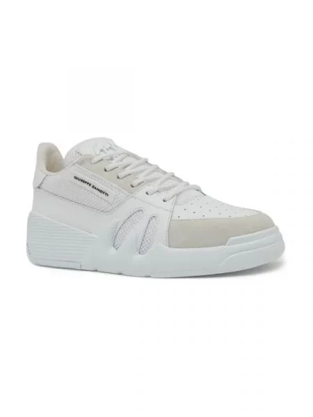 Giuseppe Zanotti Sneakers cu adaos de piele alb