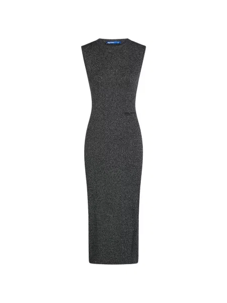 Rochie din denim Karl Lagerfeld Jeans tricotate gri