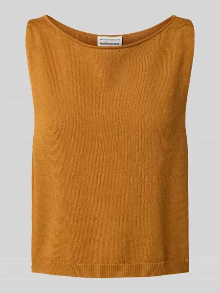Dzianinowy top Influencer's Choice By P&c* z dekoltem w łódkę