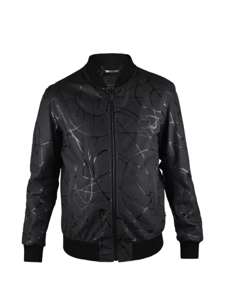 Geanta de piele Philipp Plein negru