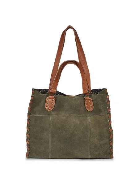 Shopper torbica Pieces iz semiša kaki