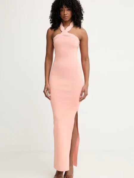 Marciano by Guess rochie bodycon cu vâscoză RANIA portocaliu