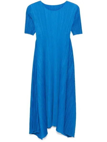 Rochie midi Pleats Please Issey Miyake plisată până la genunchi de costum albastru