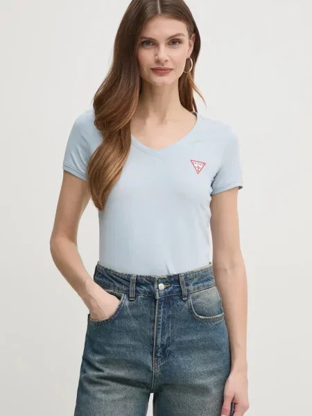 Класическа тениска Guess зелено