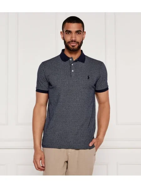 POLO RALPH LAUREN Tenisz póló | Custom slim fit | stretch mesh kék