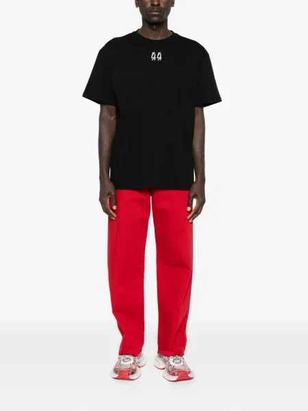 Krátké tričko 44 Label Group s potiskem černé