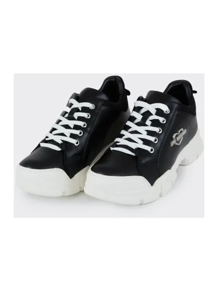 Sneakersy Love Moschino skórzane czarne