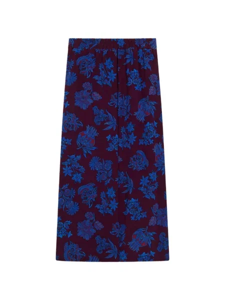 Fustă midi Momoni de mătase violet