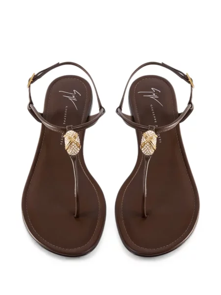 Sandale Giuseppe Zanotti fără toc maro