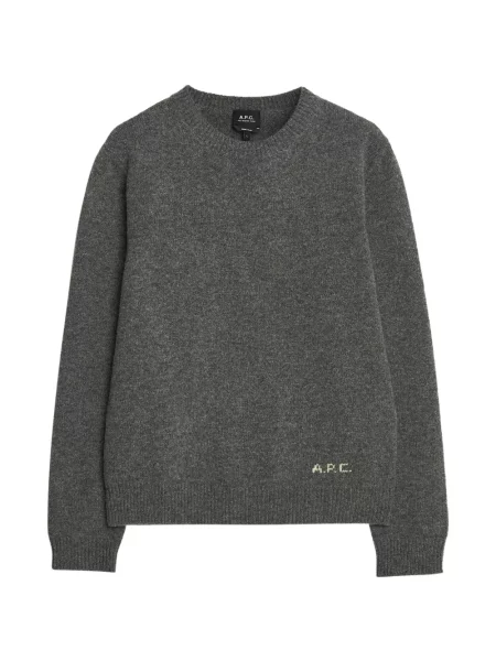 Pulover A.p.c. de lână cu autograf gri
