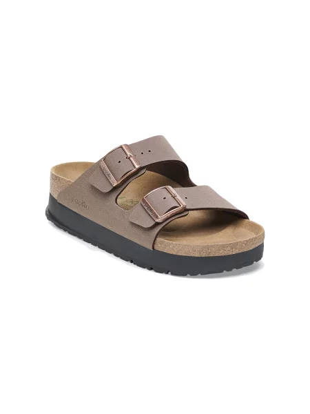 Birkenstock Arizona Flex Platform Birko-Flor Narrow Fit Kobiety Sandały Birkenstock Size: 7 brązowy