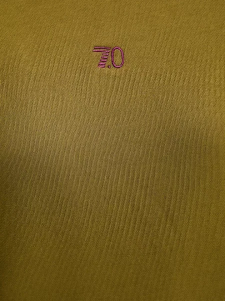 Однотонный свитер Ea7 Emporio Armani с капюшоном коричневый