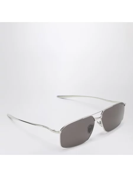 Lniane okulary przeciwsłoneczne Balenciaga czarne