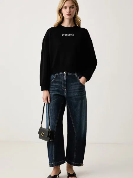 Pinko hanorac oversized pentru femei din negru
