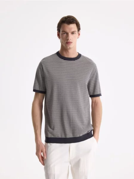 Reserved Pulover din cu mânecă scurtă negru