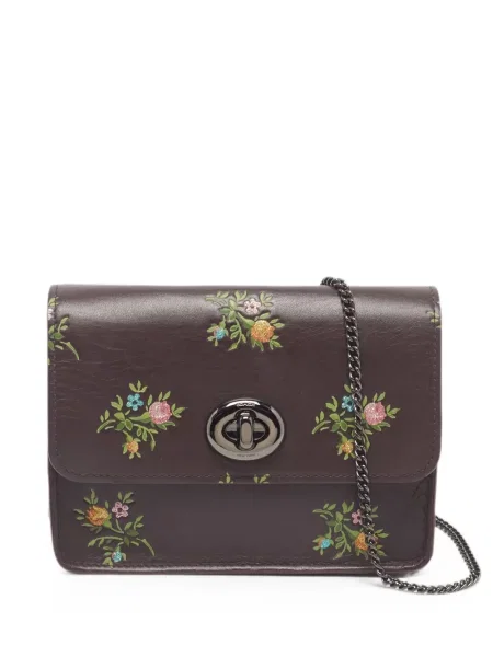 Geantă Coach cu model floral cu imagine roșu