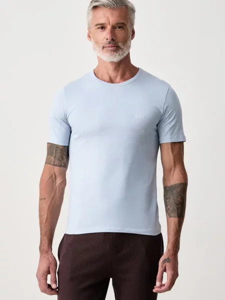 BOSS tričko TShirtRN 3P Classic hnědé