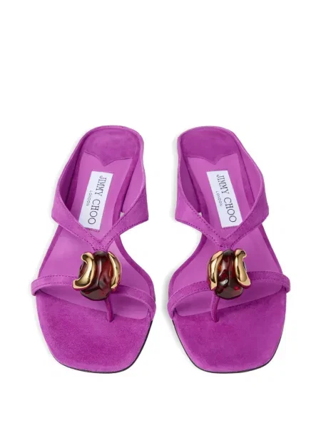 Chiloți tanga Jimmy Choo cu strasuri violet