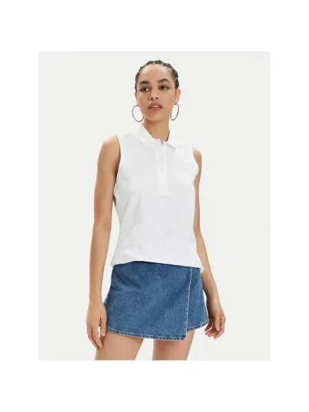 Lacoste Polo majica Slim Fit bela